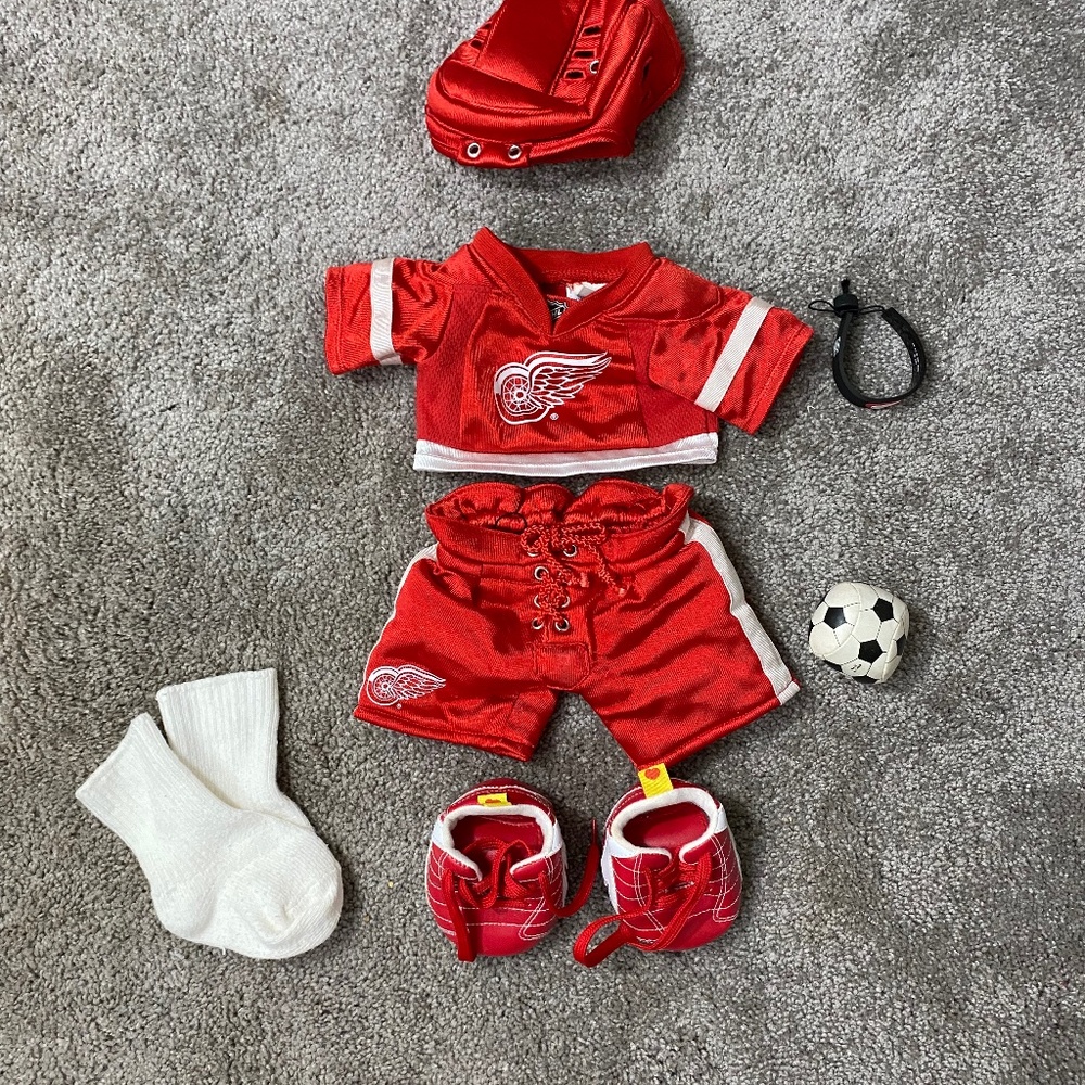 Build A Bear Red Soccer Set